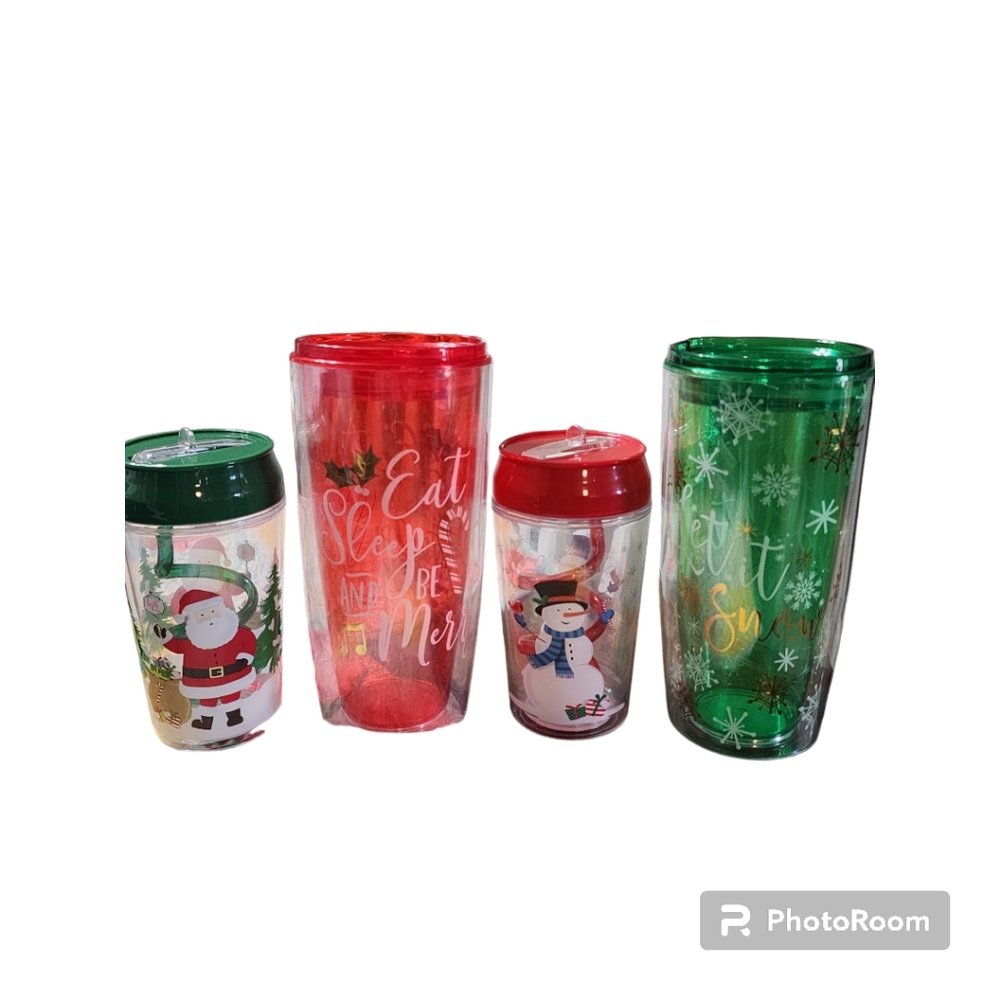 Christmas Tumblers Set of 4